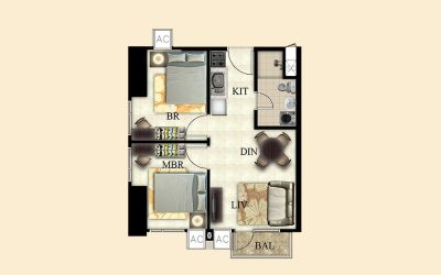 2 Bedroom Unit A (Tower 2)